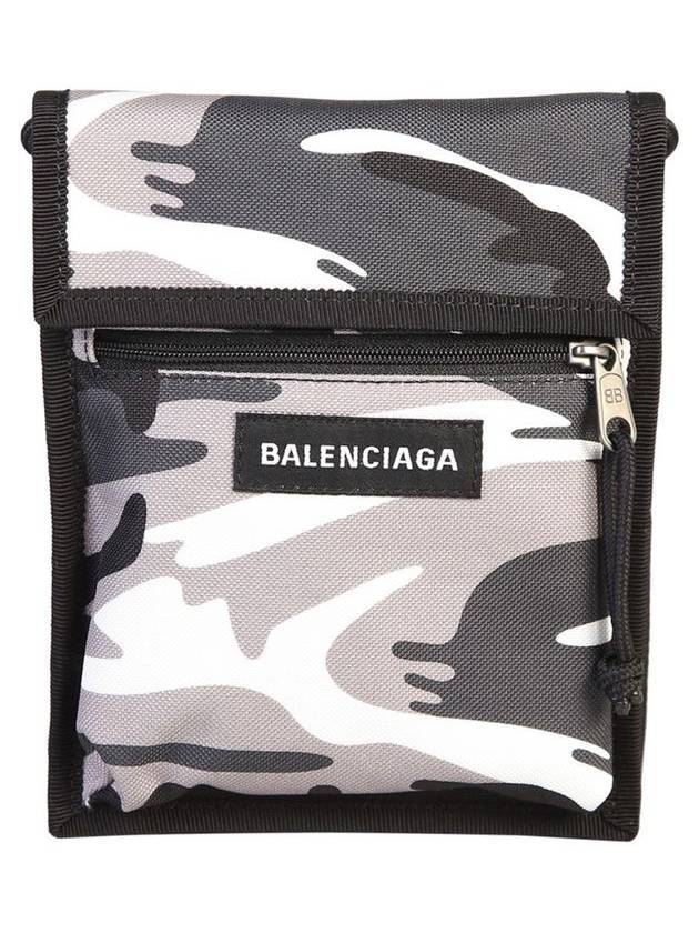 logo patch camo print cross bag gray - BALENCIAGA - BALAAN.