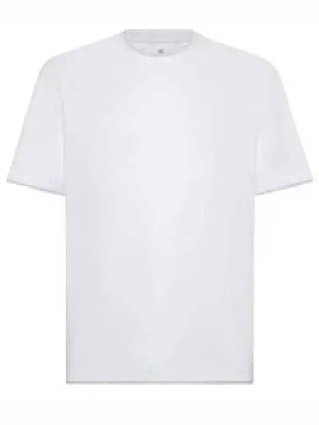 Men's Layered Effect Short Sleeve T-Shirt White - BRUNELLO CUCINELLI - BALAAN 2