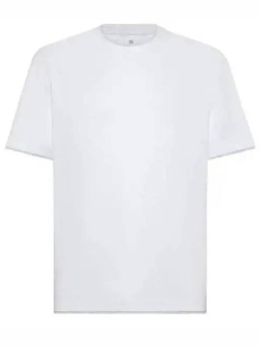 Men's Layered Effect Short Sleeve T-Shirt White - BRUNELLO CUCINELLI - BALAAN 2