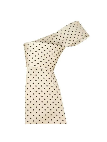 Polka Dot Silk Tie White - DOLCE&GABBANA - BALAAN 2