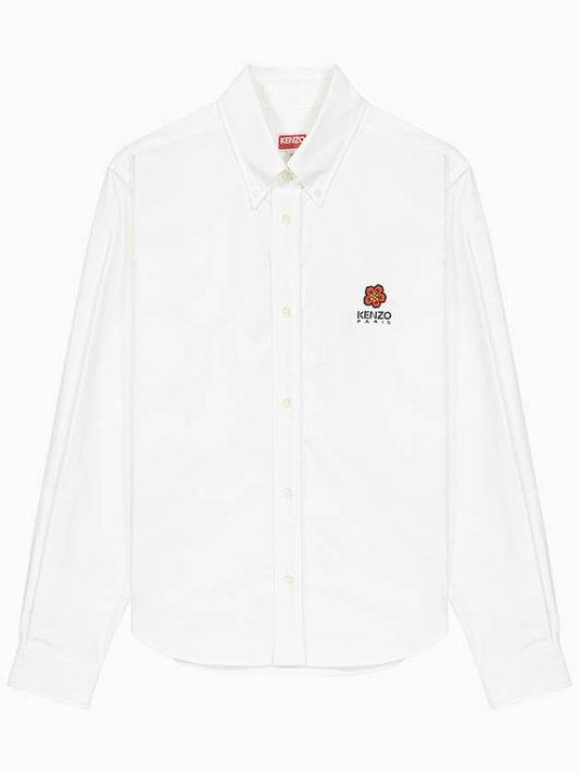 Women's Balk Flower Crest Slim Long Sleeve Shirt White - KENZO - BALAAN 2