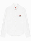 Women's Balk Flower Crest Slim Long Sleeve Shirt White - KENZO - BALAAN.