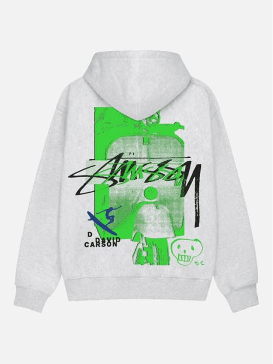 David Carson Vespa Hoodie Ash Heather Stussy - STUSSY - BALAAN 2