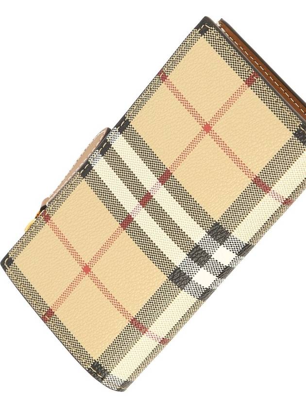 Check Bifold Wallet Beige - BURBERRY - BALAAN 3