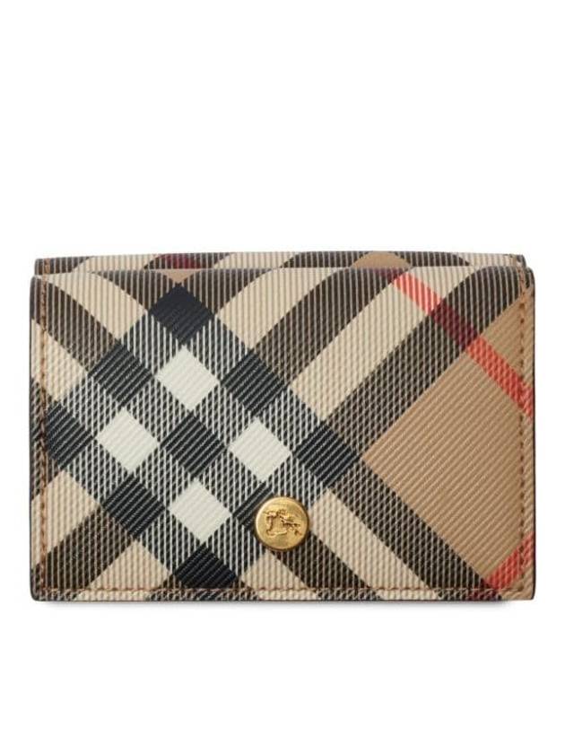 Check Half Wallet Beige - BURBERRY - BALAAN 3