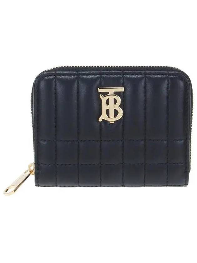 Lola Zipper Quilted Leather Half Wallet Black - BURBERRY - BALAAN 2