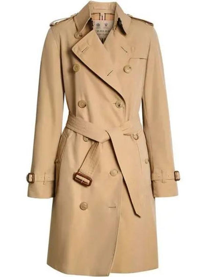 Women's Mid-Length Kensington Heritage Trench Coat Beige - BURBERRY - BALAAN 2