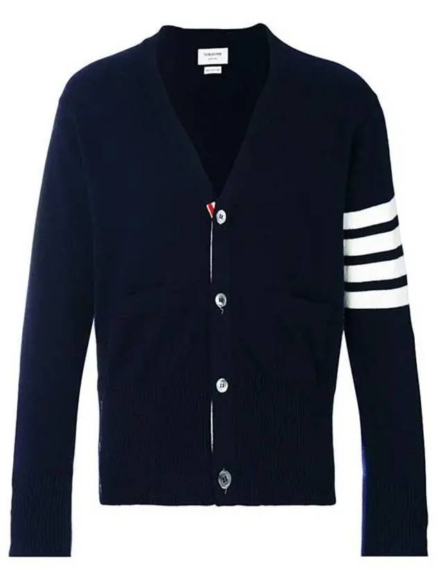 Men's Diagonal Classic Cashmere Cardigan Navy - THOM BROWNE - BALAAN 2