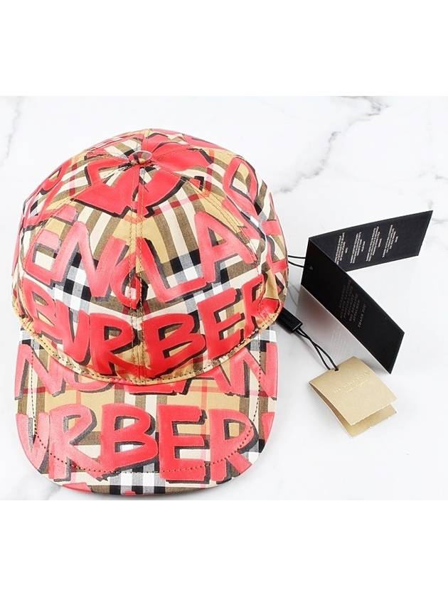 red graffiti ball cap - BURBERRY - BALAAN 2