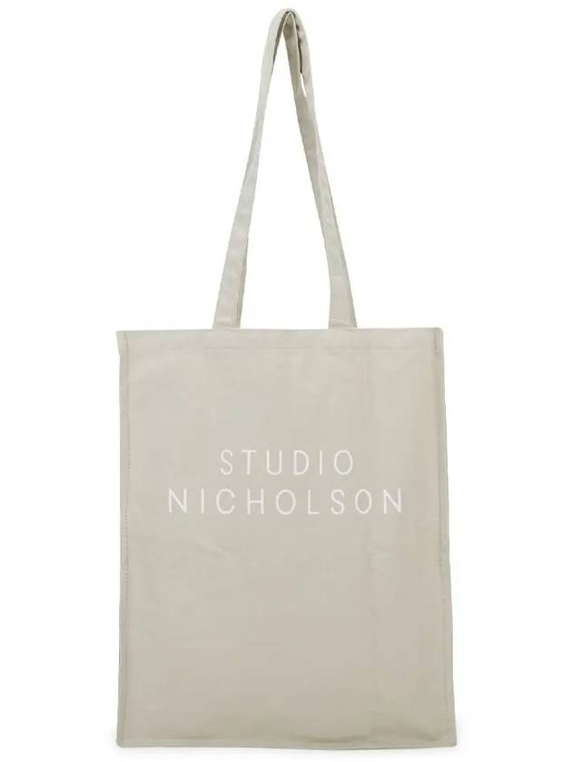 Logo Print Small Tote Bag Dove - STUDIO NICHOLSON - BALAAN 2