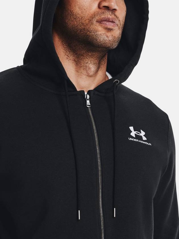 Essential Fleece Hooded Jacket Black - UNDER ARMOUR - BALAAN 7