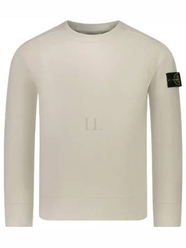 Compass Badge Crewneck Virgin Wool Knit Top Plaster - STONE ISLAND - BALAAN 2