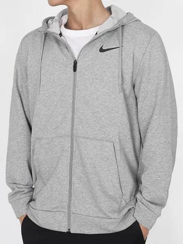 Dri Fit Full Zip Training Zip Up Hoodie Grey - NIKE - BALAAN 2