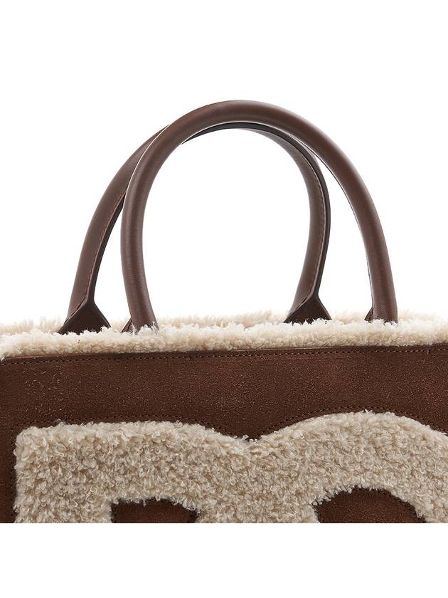 Shearling DG Logo Tote Bag Brown - DOLCE&GABBANA - BALAAN 8