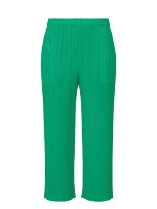 Pleated Straight Pants Green - ISSEY MIYAKE - BALAAN 2