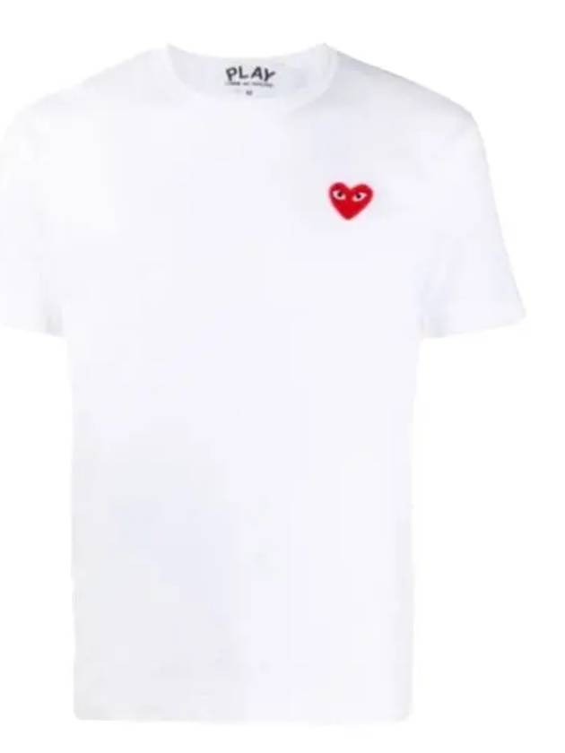 Play Red Heart Waffen Short Sleeve T-Shirt White P1 T108 2 - COMME DES GARCONS - BALAAN 2