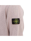 Compass Badge Crew Neck Ribbed Cotton Knit Top Pink - STONE ISLAND - BALAAN 7