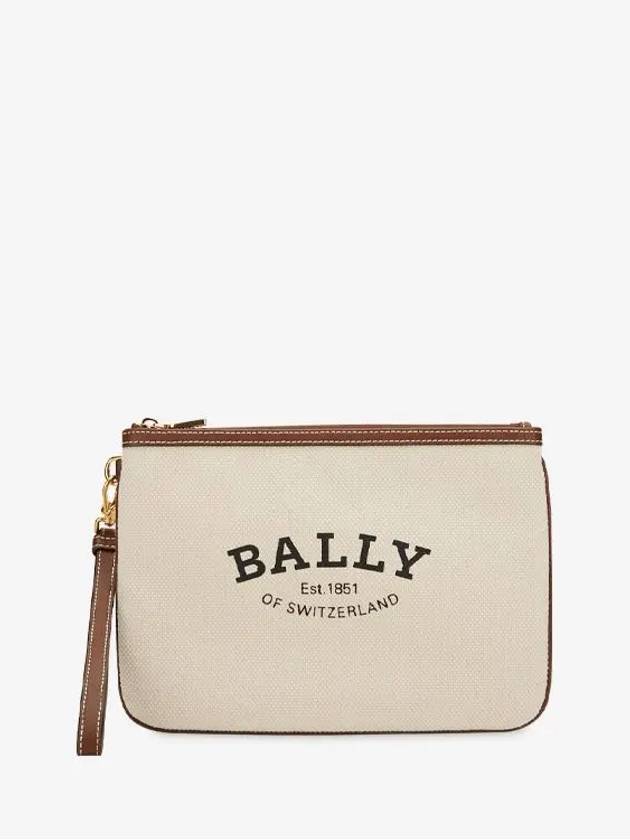 Women's Certhe Fabric Clutch Bag Natural - BALLY - BALAAN 4