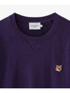 Men's Fox Head Patch Cotton Sweatshirt Purple - MAISON KITSUNE - BALAAN 4