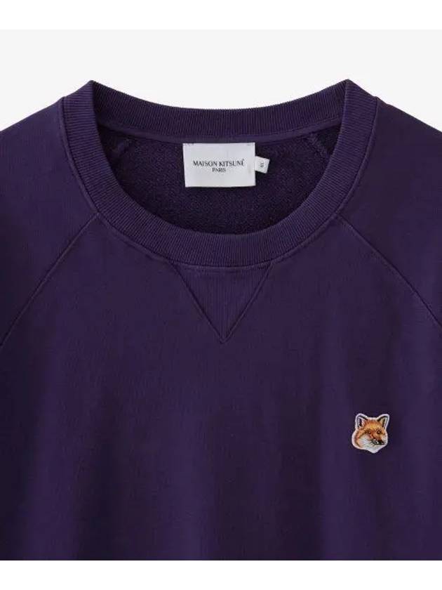 Men's Fox Head Patch Cotton Sweatshirt Purple - MAISON KITSUNE - BALAAN 4