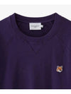 Men's Fox Head Patch Plum Sweatshirt Sweatshirt Purple - MAISON KITSUNE - BALAAN.