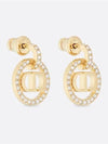 Petit CD Crystal Earrings Gold - DIOR - BALAAN 3