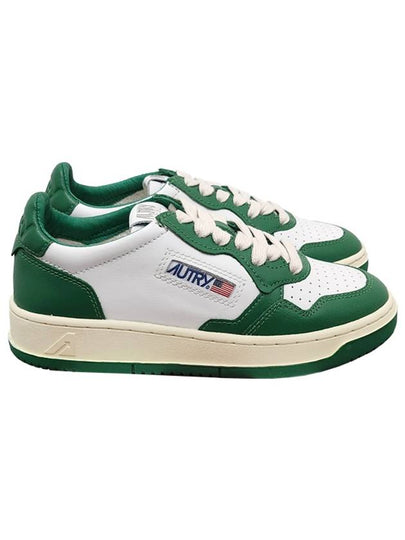 Women's Medalist Green Tab Leather Low Top Sneakers White - AUTRY - BALAAN 2