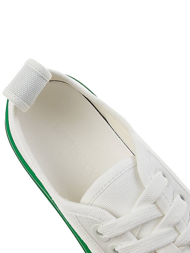 Women's Vulcan Low Top Sneakers Sneakers White Green - BOTTEGA VENETA - BALAAN 8