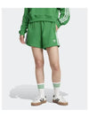 3 Stripe French Terry Shorts Green - ADIDAS - BALAAN 2