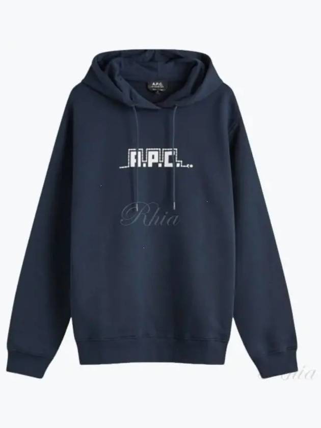 Luna New Year Snake Print Hoodie Dark Navy - A.P.C. - BALAAN 2