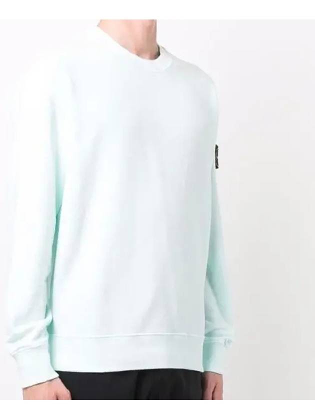 Men's Wappen Patch Round Cotton Nylon Fleece Sweatshirt Mint - STONE ISLAND - BALAAN 4