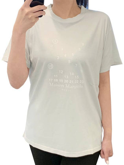 Women's Numeric Logo Short Sleeve T-Shirt Offwhite - MAISON MARGIELA - BALAAN 2