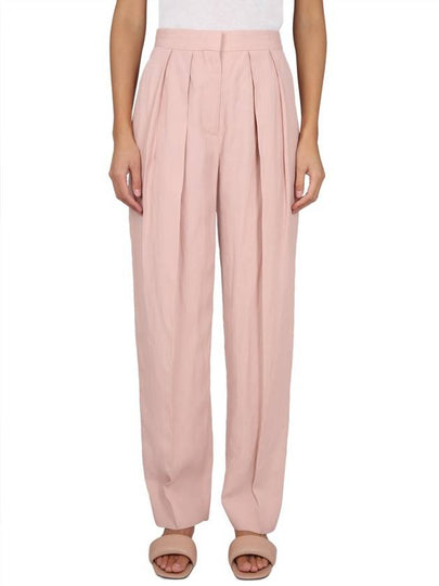 Women's Pleated Wide Pants Pink - STELLA MCCARTNEY - BALAAN 2