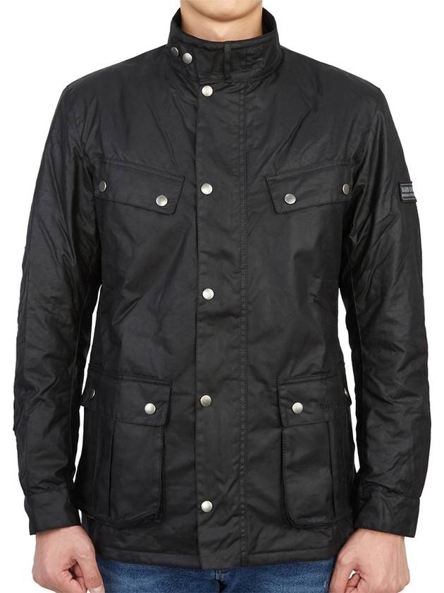 Duke Wax Button Jacket Black - BARBOUR - BALAAN 3