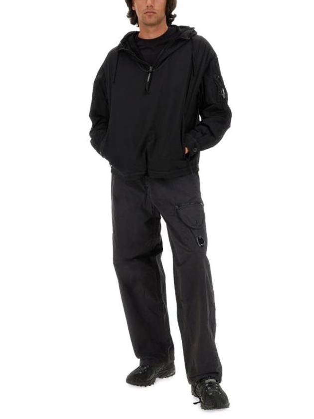 Taylon-L Half Zipped Hoodie Black - CP COMPANY - BALAAN 3