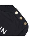 Logo Print Crop Sweatshirt Black - BALMAIN - BALAAN 8