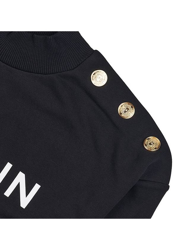 Logo Print Crop Sweatshirt Black - BALMAIN - BALAAN 8