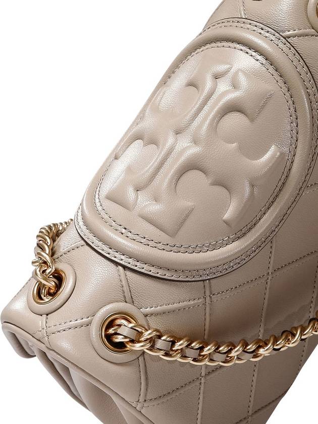 Tory Burch 'Fleming' Small Leather Crossbody Bag Nude - TORY BURCH - BALAAN 4