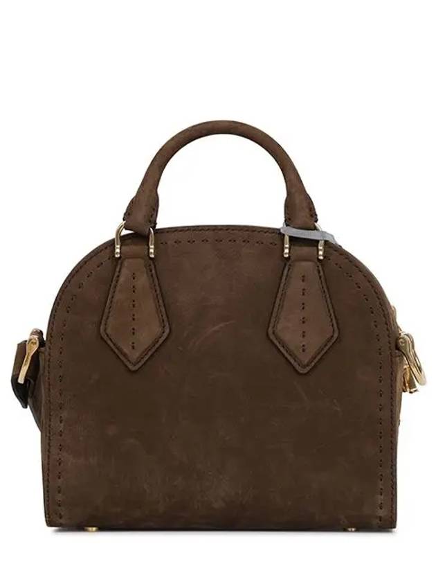 Brown nubuck half moon tote shoulder bag 45160334 003 - MAX MARA - BALAAN 2