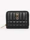 Lola Zipper Quilted Leather Half Wallet Black - BURBERRY - BALAAN 4