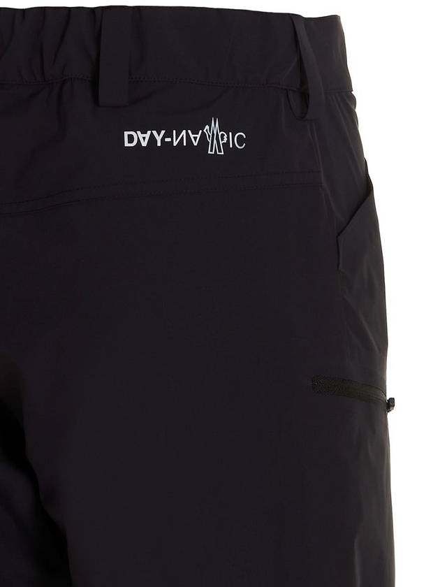 Grenoble Logo Print Wide Shorts Black - MONCLER - BALAAN 5