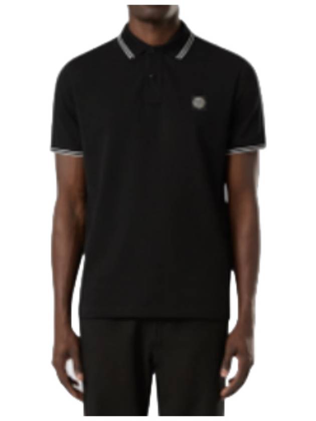 Logo Badge Polo Shirt Black - STONE ISLAND - BALAAN 6