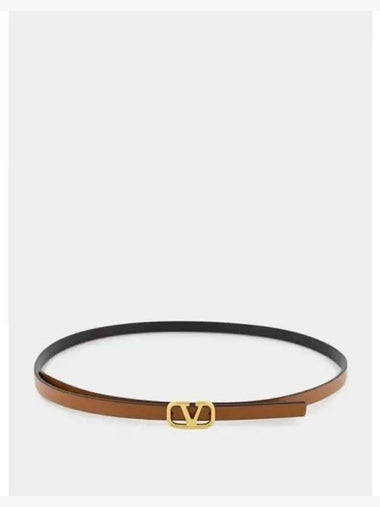 V logo buckle leather belt - VALENTINO - BALAAN 1