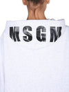 Maxi Logo Cotton Hoodie White - MSGM - BALAAN 4