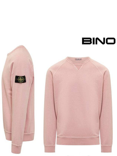 OLD Treatment Wappen Patch Crew Neck Sweatshirt Pink - STONE ISLAND - BALAAN 2