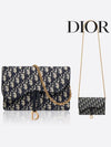 Saddle Pouch Blue  Oblique Jacquard - DIOR - BALAAN 2