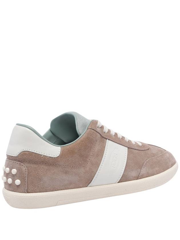 Logo Suede Low Top Sneakers Beige - TOD'S - BALAAN 2