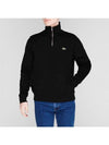 Classic Fit Half Zip Up Knit Top Black - LACOSTE - BALAAN 4