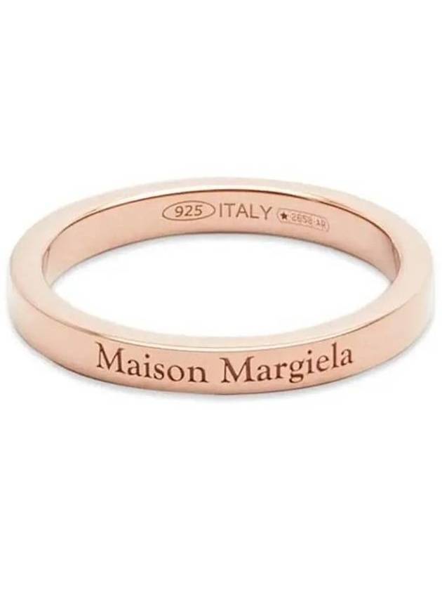 Engraved Logo Palladium Ring Rose Gold - MAISON MARGIELA - BALAAN 1