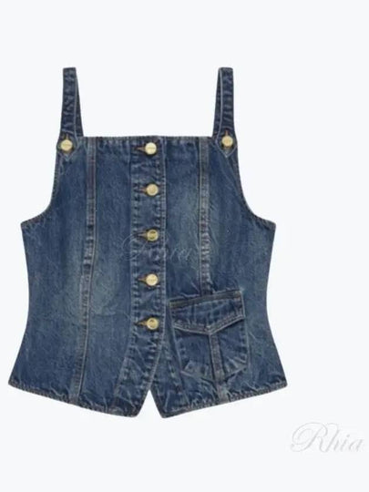 Denim tank top J1580 - GANNI - BALAAN 2